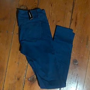 NWT Express Dark Evergreen Teal Jeans